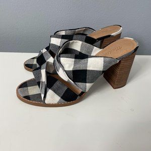 MADEWELL The Alexandria Mule in Gingham Check size 7